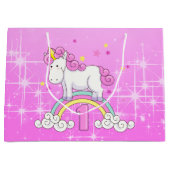 Grand Sac Cadeau Ęr anniversaire de licorne (Devant)