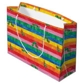 Grand Sac Cadeau Eric Carle | Caterpillar Rainbow Stripe Motif (Dos Angle)
