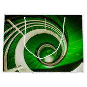 Grand Sac Cadeau Escalier vert circulaire (Devant)
