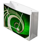Grand Sac Cadeau Escalier vert circulaire (Devant Angle)