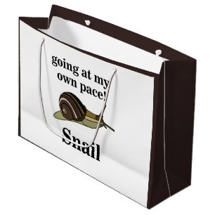 Grand Sac Cadeau Escargot allant à mon propre rythme Escargot drôle