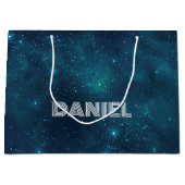 Grand Sac Cadeau Espace profond personnalisé (Devant)