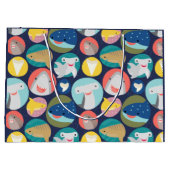 Grand Sac Cadeau Espèces de requins mignons (Dos)