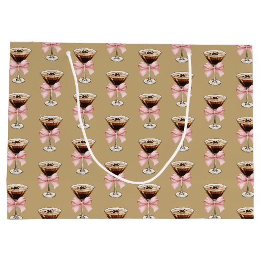 Grand Sac Cadeau Espresso Martini Pattern (Dos)