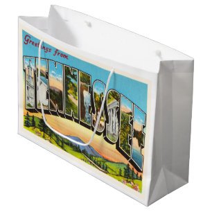 Grand Sac Cadeau État de vieux souvenir de Vintage voyage de