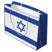 Grand Sac Cadeau Etat d'Israël Drapeau, Étoile de David Juifs (Dos Angle)
