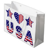 Grand Sac Cadeau États-Unis (Devant Angle)