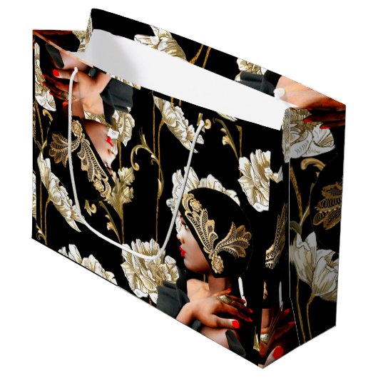 Grand Sac Cadeau Ethnique (Devant Angle)