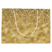 Grand Sac Cadeau Étincelle de Parties scintillant d'or            (Dos)