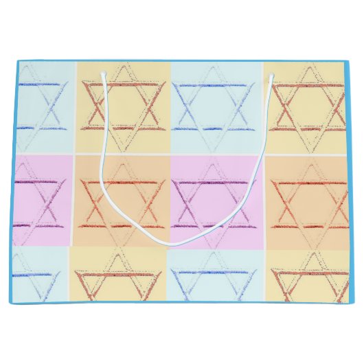 Grand Sac Cadeau Étoile de David (Devant)