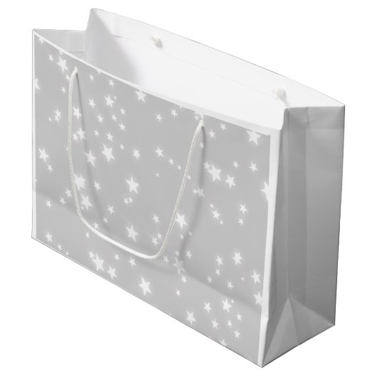Grand Sac Cadeau Étoiles (Devant Angle)