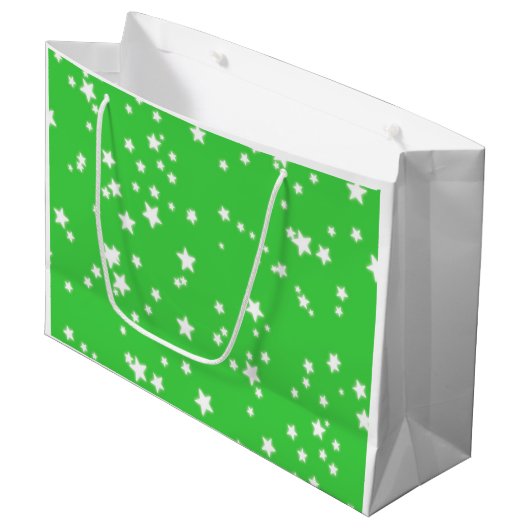 Grand Sac Cadeau Étoiles (Devant Angle)