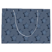 Grand Sac Cadeau étoiles bleues (Dos)
