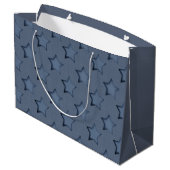 Grand Sac Cadeau étoiles bleues (Dos Angle)