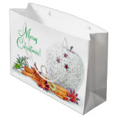 Grand Sac Cadeau Étoiles de Noël (Dos Angle)