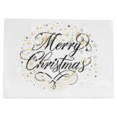 Grand Sac Cadeau Étoiles de Noël (Dos)