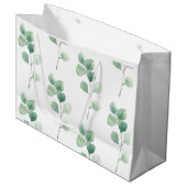 Grand Sac Cadeau Eucalyptus Motif vert (Devant Angle)