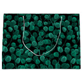 Grand Sac Cadeau Eucalyptus noir (Devant)