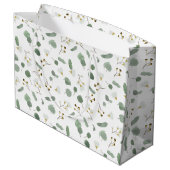 Grand Sac Cadeau Eucalyptus Vert Argent Dollar Gum Blossoms (Dos Angle)