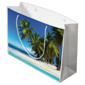 Grand Sac Cadeau Exotic beach throw pillow (Dos Angle)