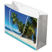Grand Sac Cadeau Exotic beach throw pillow (Devant Angle)