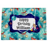 Grand Sac Cadeau Explorateur d'espaces pour enfants (Devant)