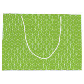 Grand Sac Cadeau Explore Modern Optical Illusions with Cube Pattern (Dos)