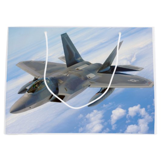 Grand Sac Cadeau F-22 Raptor Military Jet (Devant)