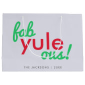 Grand Sac Cadeau Fab Yule Ous | Fabuleux Noël élégant Fun Fab (Dos)