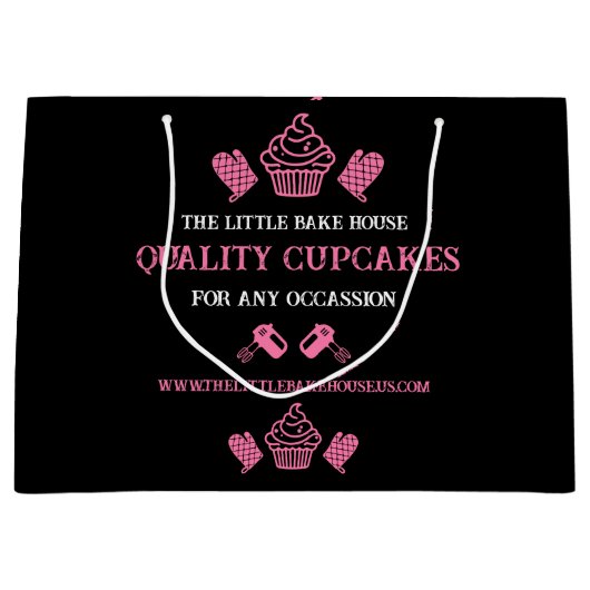 Grand Sac Cadeau Fabricant de Cupcakes (Devant)
