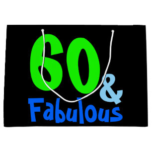 Grand Sac Cadeau Fabuleux Nouvel Anniversaire De Neon