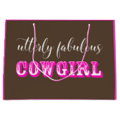 Grand Sac Cadeau "Fabulous Cowgirl" (Devant)