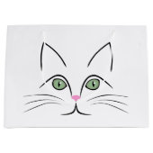 Grand Sac Cadeau Face de chat (Devant)