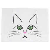 Grand Sac Cadeau Face de chat (Dos)
