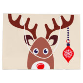 Grand Sac Cadeau Face de Christmas (Dos)