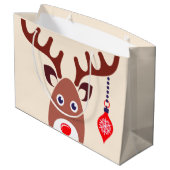 Grand Sac Cadeau Face de Christmas (Dos Angle)