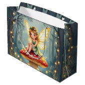 Grand Sac Cadeau Fairy on a Mushroom in Enchanted Forest Christmas (Dos Angle)