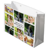 Grand Sac Cadeau Faites votre propre collage photo et texte (Devant Angle)