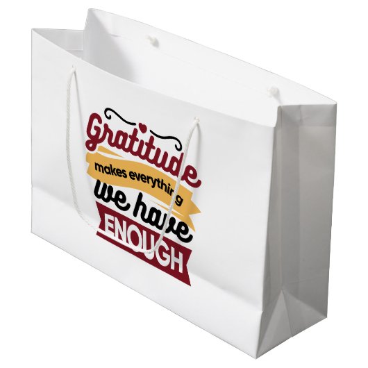 Grand Sac Cadeau Faith and Gratitude Artwork – Uplifting Christian (Devant Angle)