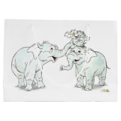 Grand Sac Cadeau famille elefant mignonne (Dos)