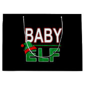 Grand Sac Cadeau Famille Elf | Noël aux elfes de bébé #TeamElf (Devant)