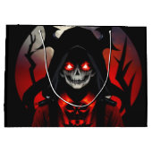 Grand Sac Cadeau fantôme crânien effrayant Halloween (Dos)