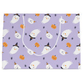 Grand Sac Cadeau Fantôme mou et Citrouille (Devant)