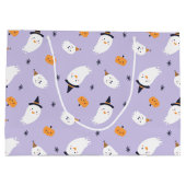 Grand Sac Cadeau Fantôme mou et Citrouille (Dos)