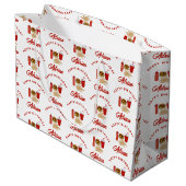 Grand Sac Cadeau Fast Food Burger Fries Motif Anniversaire Nom (Dos Angle)