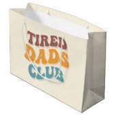 Grand Sac Cadeau Fatigué Dads Club Funny (Dos Angle)