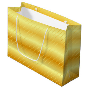 Grand Sac Cadeau Faux Or Élégant Moderne Glamour Tendance Modèle