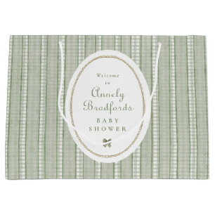Grand Sac Cadeau Faveur de bienvenue pour baby shower avec noeud en
