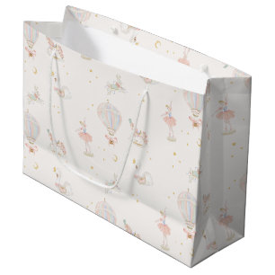 Grand Sac Cadeau Faveur pour Baby Shower Thème Ballerine Princesse