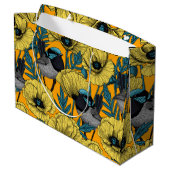 Grand Sac Cadeau Fée et pavots en jaune (Dos Angle)